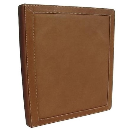 Piel Leather Piel Leather 2568 Three-Ring Binder Folder - Saddle 2568